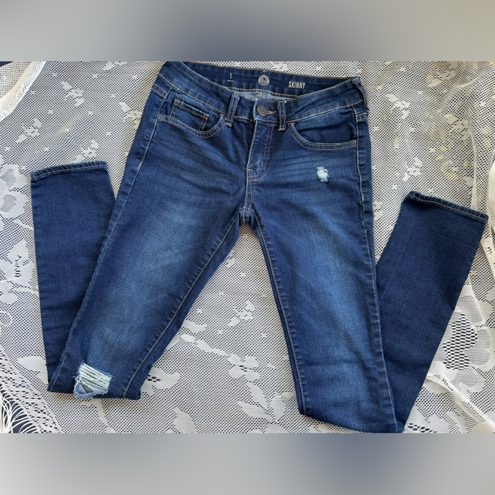 **Authentic American Heritage SO** Skinny/Stretch Mid-Rise Denim Jeans, 1REG